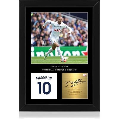 Trove James Maddison A4 Framed Photo Display - Reproduced Digital Signature - Gift For Tottenham Hotspur Fans