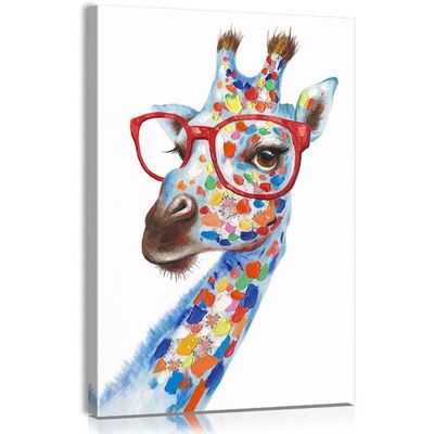 Giraffe Pictures For Wall Animal Posters Baby Room Kids Wall Art Jungle Nursery Decor 12X16Inch Frame