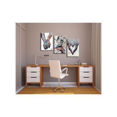 3 Pieces Wall Art Colorful Wall Art Love Hand Gesture Wall Decor Colorful Wall Decor Pop Art Canvas Wall Art Street Art Wall Art For Couples Bedroom Decor (16''Wx24''Hx3Pcs)