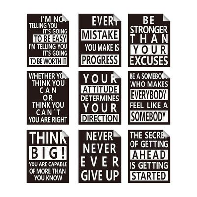 9 Pieces Inspirational Wall Decals Spiritual Motivational Wall Stickers Positive Quotes Sayings Phrases Decals For Library Home School Office Wall Art Decorations, 8 X 10 Inches