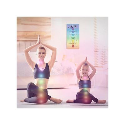 Quotes Sign Buddha Wall Decor Yoga Zen Wall Art Wooden Spiritual Decor 7 Chakra Hanging Motivational Meditation Buddhism Spa Room Sign For Yoga Living Room Bedroom Bathroom(Safe Style)