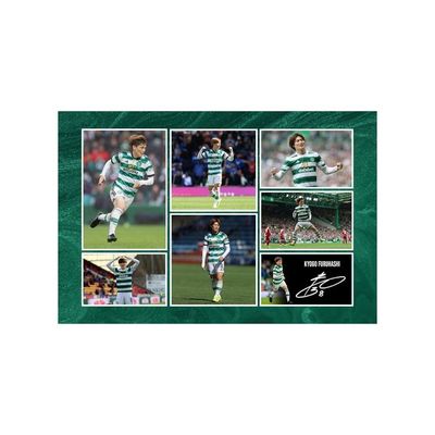 Kyogo Furuhashi - Celtic Signed 12X8 Inch Montage Photo Print