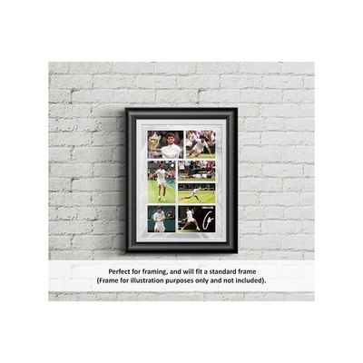 Carlos Alcaraz - Wimbledon Tennis 2023 Champion Signed A4 Montage Photo Print Pre Printed Signature Autograph Gift