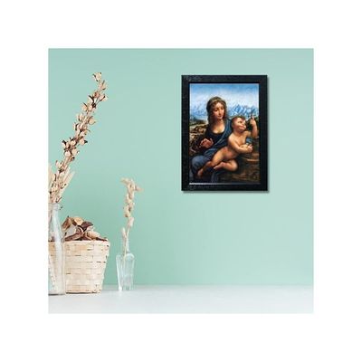 Da Vinci Paintings - Wall Art Picture Vintage Artwork For Bedroom Living Room Decor Framed (Mona Lisa, Madonna, Set Of 4 Paintings)