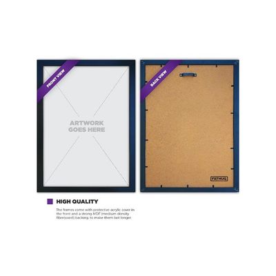 Motivational Quotes Wall Painting With Glass For Home And Office Decoration, A3 - Set Of 4