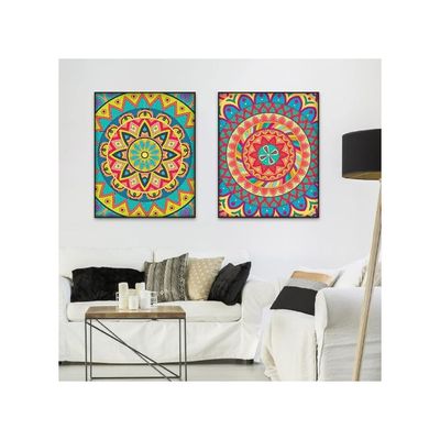 Wall Art Unframed Prints  Art Paper Set Of 4, 8X10 Inch Mandala Artwork
