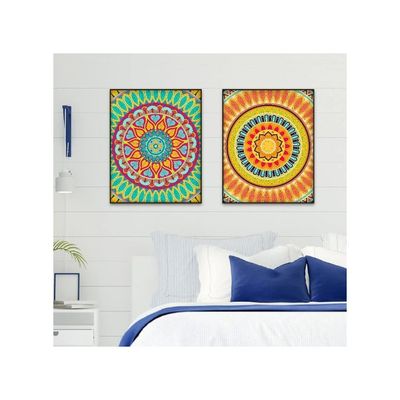 Wall Art Unframed Prints  Art Paper Set Of 4, 8X10 Inch Mandala Artwork