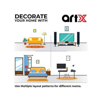 Paper Hindi Sukoon Motivational Quotes Framed Wall Art Painting, Multicolor, Abstract, 10X13 Inches, Set Of 1