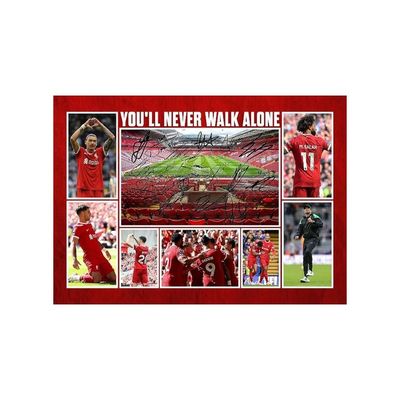 Liverpool 2023/4 Team Player Multi Signed A4 Montage Photo Print Pre Printed Signature Autograph Football Gift
