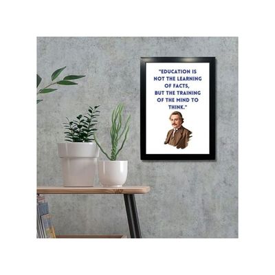 Albert Einstein'S Motivational Quotes For Living Room Study Room - Motivational Wall Frames - 13X10 Inch, Multicolor, Synthetic Frame