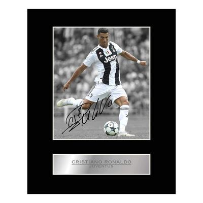 Cristiano Ronaldo Print Signed Mounted Photo Display