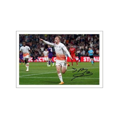 Jarrod Bowen Winning Goal - West Ham 2022/23 Europa Conference League Final Signed 12X8 Inch Photo Print Pre Printed Signatures Football Autograph Gift
