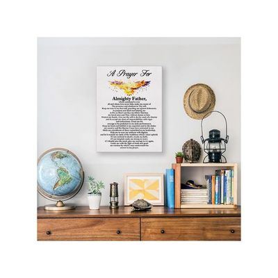 A Marine'S Prayer Quote Poster Canvas Wall Art For Office Home Decor - Marines Gift Inspirational Marine Canvas Print Wall Art Painting Ready To Hang Gifts - Easel & Hanging Hook 12X15 Inch