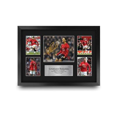 A3 Cristiano Ronaldo Gifts Printed Signed Autograph Picture For Football Fans And Supporters - A3 Framed