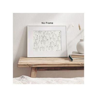 Abstract Figure Wall Art Vintage Sketch Prints Minimalist Painting Black And White Line Drawings Prints For Living Room Vintage Poster Sketch Figures Abstract Line Art Man Artwork 16X20Inch No Frame