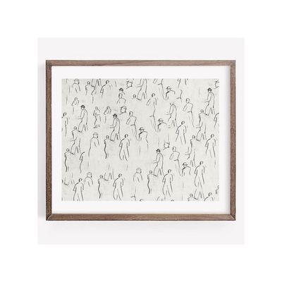 Abstract Figure Wall Art Vintage Sketch Prints Minimalist Painting Black And White Line Drawings Prints For Living Room Vintage Poster Sketch Figures Abstract Line Art Man Artwork 16X20Inch No Frame