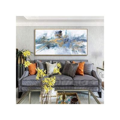 Abstract Wall Art For Living Room Large Framed Navy Canvas Wall Art Abstract Wall Decor Abstract Art Painting Fantasy Colorful On White Background Modern Artwork For Living Room