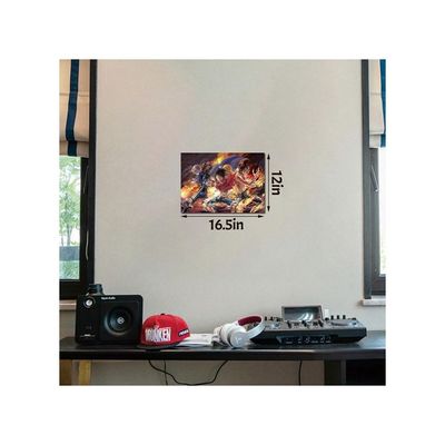 Japanese Anime Poster Luffy Ace Sabo Three Brothers Print On Canvas Painting Wall Art For Living Room Decor Boy Gift (With Frame)