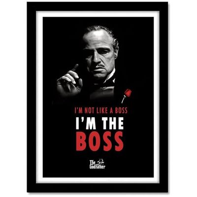 Acrylic Glass Hollywood Posters 300 Gsm Paper, Godfather Movie Quote Framed Poster For Room & Office (10 Inch X 13 Inch, Rolled) Multi Color