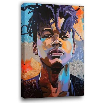 African American King And Queen Crown Rose Love Afro Photo Wall Art Paintings Print On Canvas 16''Wx24''H