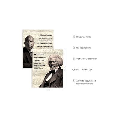 African American Wall Art Black History Posters For Classroom Black History Month Posters & African American Decor, Us History Classroom Decorations Unframed (8" X 10")
