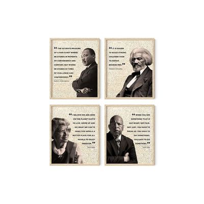 African American Wall Art Black History Posters For Classroom Black History Month Posters & African American Decor, Us History Classroom Decorations Unframed (8" X 10")