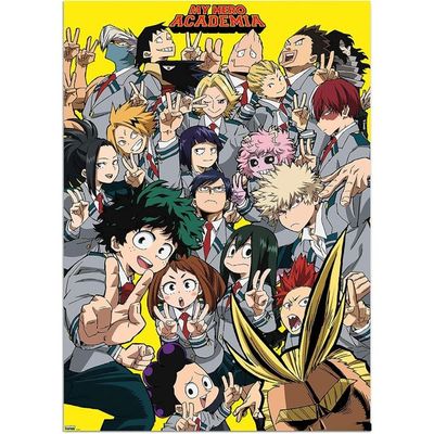 Anime My Hero Academia Poster Mha Print On Canvas Painting Wall Art For Living Room Decor Boy Gift (Unframed, Q-Mha 1Pcs) - White