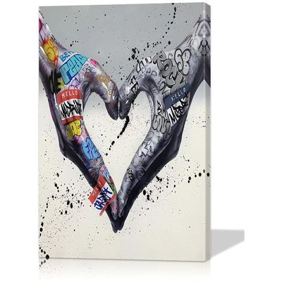 Art Wall Decor Art Poster Decor Wall Art Love Bedroom Street Art Colorful Abstract Wall Art Pop Art For Home Decor Ready To Hang (16''Hx24''W)