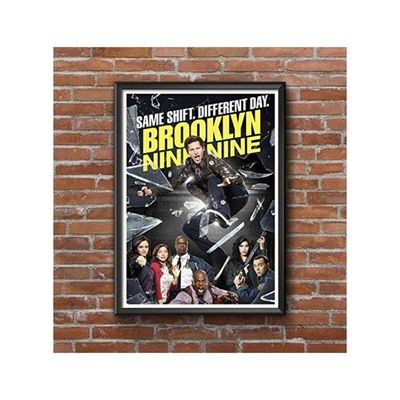 Artificial Wood Brooklyn 99 Tv Series Framed Poster (10 X 13 Inch, Multicolour)