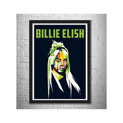 Billie Eilish Poster Framed Acrylic Glass For Room & Office (10 Inch X 13 Inch, Framed)