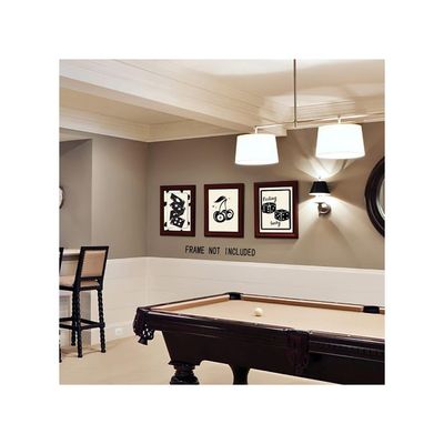 Black Poker Cards Dice 8 Ball Cherries Posters For Casino Game Table Room Aesthetic 3 Pieces Canvas Wall Art Funny Retro Trendy Casino Gaming Room Decor For Man Gift (3P 12X18Inch Unframed)
