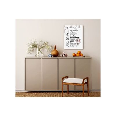 Bless This House Canvas Wall Art, Housewarming Gift Canvas Wall Art For Home Or Office Decor, Inspirational Quote Canvas Prints Poster Wall Art, Christian Family Home Decor Saying, Gift For Christian