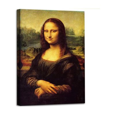 Canvas Prints Wall Art Mona Lisa By Leonardo Davinci, The World Classic Paintings Reproductions For Living Room, Office Home Decoration 12"X16"