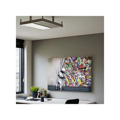 Canvas Wall Art Colorful Street Poster Pop For Living Room Bedroom Decor (24''Hx36''W)