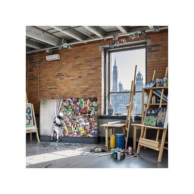 Canvas Wall Art Colorful Street Poster Pop For Living Room Bedroom Decor (24''Hx36''W)