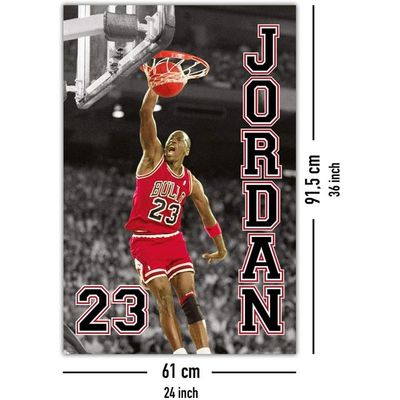 Close Up Michael Jordan Nba Poster 23 Slam Dunk