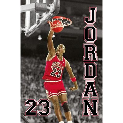 Close Up Michael Jordan Nba Poster 23 Slam Dunk