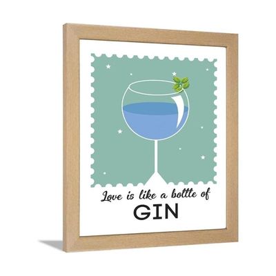 Cocktail Wall Quotes Frames - Gin Quotes Poster With Frames - Bar Framed Poster - Alcohol Quotes Wall Decoration Item - (14 X 11 Inches) Cocktail Gin