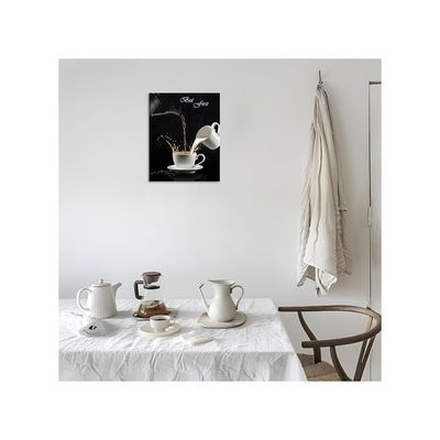 Coffee Canvas Wall Art Coffee Bar Wall Art Coffee Bar Signs For Wall But First Coffee Sign Pictures Coffee Poster Kitchen Coffee Painting For Kitchen Dining Room Wall Decor Framed 12X16 Inch