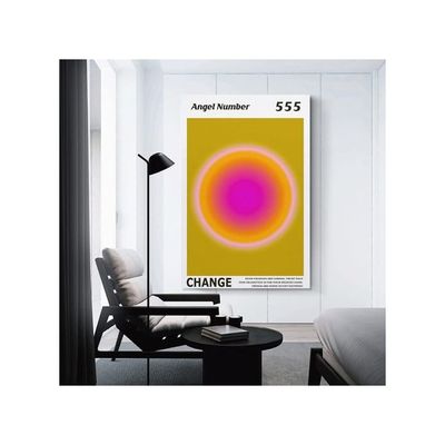 Colorful Gradient Aura Angel Numbers Poster Aesthetic Inspirational Quotes Wall Art Canvas Prints Pictures For Bedroom 12X16Inch Unframe