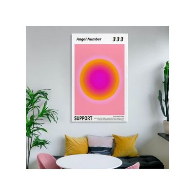 Colorful Gradient Aura Angel Numbers Poster Aesthetic Inspirational Quotes Wall Art Canvas Prints Pictures For Bedroom 12X16Inch Unframe