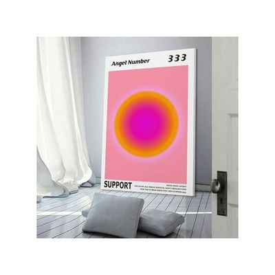 Colorful Gradient Aura Angel Numbers Poster Aesthetic Inspirational Quotes Wall Art Canvas Prints Pictures For Bedroom 12X16Inch Unframe