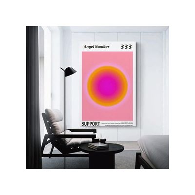 Colorful Gradient Aura Angel Numbers Poster Aesthetic Inspirational Quotes Wall Art Canvas Prints Pictures For Bedroom 12X16Inch Unframe