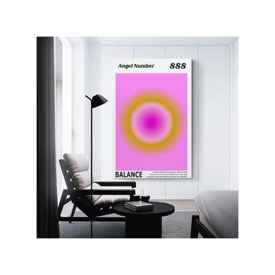 Colorful Gradient Aura Angel Numbers Poster Aesthetic Inspirational Quotes Wall Art Canvas Prints Pictures For Bedroom 12X16Inch Unframe