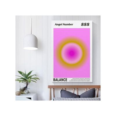 Colorful Gradient Aura Angel Numbers Poster Aesthetic Inspirational Quotes Wall Art Canvas Prints Pictures For Bedroom 12X16Inch Unframe