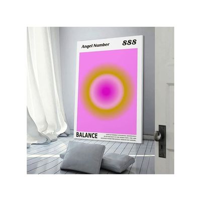 Colorful Gradient Aura Angel Numbers Poster Aesthetic Inspirational Quotes Wall Art Canvas Prints Pictures For Bedroom 12X16Inch Unframe