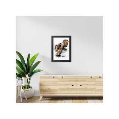 Conor Mcgregor Ufc Superstar Boxer Poster Laminated Posters Framed Painting With Matt Finish Black Frame (12 Inches X 9 Inches)