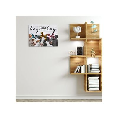 Cow Wall Art Western Wall Decor Funny Cows With Bandanas Canvas Framed Art Cow Print Stuff Cow Gifts Cow Paintings Western Decor Country Room Decor For Home Bedroom Kitchen Nursery