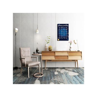 Educational Greek Alphabet Posters For Classroom Wall Art Prints Canvas Learning Painting Modern Ancient Letters Decor For Bedroom Framed Size 12X18Inch