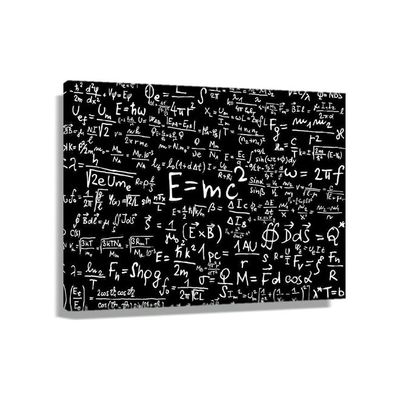 Educational Wall Art Framed Prints Canvas Black Poster Learning Physical Wall Decor Modern Picture Painting Artwork For Living Room Decor Framed Size 12X18 Inch(30X45Cm)